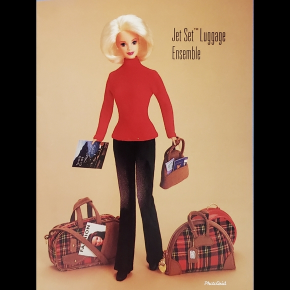 NRFB Vintage 1997 Jet Set Luggage Ensemble Barbie Millicent Roberts Collection - Picture 11 of 11